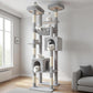 Hey-brother Tall Cat Tree Tower, Heavy Duty Scratching Posts with Large Platforms, Cozy Condos, Big Hammock, Toy Balls, Multi-Level Furniture for Indoor Adult Cats, 80.7 Inches, Light Gray MPJ039W