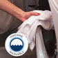 S&T INC. 50 Pack Microfiber Cleaning Cloth, Bulk Towels for Home, Reusable Microfiber Towels for Cars, Cleaning Rags, White, 11.5 Inches x 11.5 Inches, 50 Count