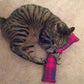15" Cat Kicker Toy with Refillable Catnip Pocket (Red Flannel) - Filled with 1 oz Premium Canadian Catnip