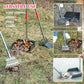 Dog Pooper Scooper Set, Pooper Scooper for Dog, Heavy Duty Stainless Steel Rake with Extra Large Tray & Spade No Bending Clean Up for Pet Waste Removal, for Grass, Dirt Or Gravel.