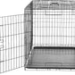 Amazon Basics Durable,Foldable Metal Wire Dog Crate with Tray, Double Door, 42 x 28 x 30 in, Black