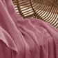 Bedsure 100% Cotton Blanket Queen Size for Bed - Breathable and Soft, Waffle Weave Blanket for Summer, Thick Cozy Fall Blankets for Women Gift, Dusty Rose, 90x90 Inches