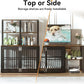 Dociote Heavy Duty Dog Crate Furniture with Storage Shelves，Large Dog Kennel Indoor End Table 39 Inch,Brown