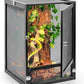 13 Gallon 360° Panoramic Foldable Reptile Terrarium Kit: Crested Gecko Tank and Reptile Cage for Superior Ventilation, Easy Feeding, Sturdiness, and Simple Assembly (Black, 18"x13"x13")