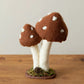 Round and Pointed Cap Felt Mushrooms