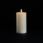 Ivory Wax 3D Flameless Pillar Candles