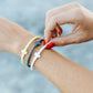 Golden Slate Infinity Cross Silicone Bracelet Set
