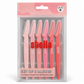 Pink Razors (6 pcs) - For Brows, Facial Hair & Deliciated Areas