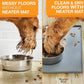 Neater Pet Brands Neater Mat Pet Mats for Food and Water, Cat & Dog Bowl Mat Waterproof Silicone, Feeding Tray, Dog Food Mats for Floors, Placemat w/Raised Edge for Under Bowls, 24" x 16", Grey