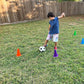 6, 9, 12, 18, 28 Inch Sports Training Traffic Cones - Durable Orange Cones for Soccer, Football, Basketball, Agility Drills, Parking, Safety, Road Use (Set of 12)