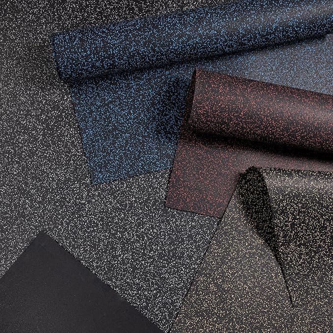Playsafer Genaflex Rubber Gym Floor Mat, Heavy Duty Commercial Protective Gym Flooring Roll - 8mm Thick (10% Grey, 4' X 4')