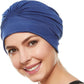 BEEMO Swim Caps for Women Swimming Turban Polyester Latex Lined Pleated for Ladies