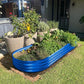 Land Guard Galvanized Raised Garden Bed Kit, Galvanized Planter Raised Garden Boxes Outdoor, Oval Large Metal Raised Garden Beds for Vegetables 4 x 2 x 1ft(1pcs) (Blue)…