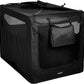 Amazon Basics Folding Portable Soft Pet Dog Crate Carrier Kennel, 42 x 31 x 31 inches, Black