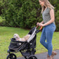 Pet Gear No-Zip AT3 Pet Stroller for Cats/Dogs, Zipperless Entry, Easy One-Hand Fold, Jogging Tires, Removable Liner, Cup Holder + Storage Basket, 1 Model, 2 Colors Summit Grey 2023