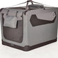 Amazon Basics Folding Portable Soft Pet Dog Crate Carrier Kennel, 42 x 31 x 31 inches, Grey