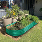 Land Guard Galvanized Raised Garden Bed Kit, Galvanized Planter Raised Garden Boxes Outdoor, Oval Large Metal Raised Garden Beds for Vegetables 4 x 2 x 1ft(1pcs) (Green)…