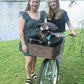Travelin K9 Pet-Pilot MAX Wicker Bike Basket for Dogs/Cats - Includes Wire Cage Top w/Sun Shade + Plush Removable Padded Liner