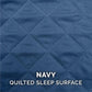 Furhaven Cooling Gel Dog Bed for Large Dogs w/ Removable Bolsters & Washable Cover, For Dogs Up to 125 lbs - Quilted Sofa - Navy (Blue), Jumbo Plus/XXL