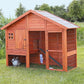 TRIXIE Pet Products Rabbit Hutch with Gabled Roof, 76.25 x 31.5 x 59.75 inches