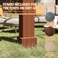MUPATER 10x12 FT All Cedar Wooden Pergola, Kit with Stakes, Quality Supported Structure, Snow and Wind Supported,Outdoor Pergola with Cedar Framed for Backyard, Deck, Lawn