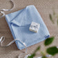 Bedsure 100% Cotton Blanket Queen Size for Bed - Breathable and Soft, Waffle Weave Blanket for Summer, Thick Cozy Fall Blankets for Women Gift, Sky Blue, 90x90 Inches