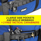 Fitdom 132L 36" Heavy Duty Extra Large Sports Gym Equipment Travel Duffel Bag W/Adjustable Shoulder & Compression Straps. Perfect for Soccer Baseball Basketball Hockey Football Team Coaches & More