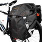 Ibera Bicycle Bag PakRak Clip-On Quick-Release All Weather Bike Panniers (Pair), Includes Rain Cover , Black