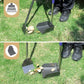 Heeyoo Dog Pooper Scooper, Dog Poop Tray and Rake Set, Pet Waste Removal Scoop with Long Adjustable Sectional Stainless Handles