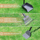 Heeyoo Dog Pooper Scooper, Dog Poop Tray and Rake Set, Pet Waste Removal Scoop with Long Adjustable Sectional Stainless Handles