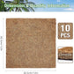 ZeeDix 10 Pieces Reptile Carpet- 12 x 12 inches Natural Coconut Fiber Pet Mat Tortoise Carpet Mat Coco Fiber Substrate Liner Pet Terrarium Liner for Lizard Turtle Snake Gecko Bearded Dragon