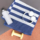 Luzia Striped Workout Towel for Sweat (Pack of 4) - Premium Quality 100% Turkish Cotton - Lightweight and Super Absorbent for Exercise, Sports, Workout, Fitness, Gym, Yoga, Running (Blue)