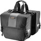 Ibera Adjustable Bicycle Bag (Pair) with Quick Release/Clip-On System - Water Resistant Bike Saddle Bags For Rear Rack with & 19.8 lbs Capacity Each - Saddle Bag Bicycle Fits Most Racks (Black)