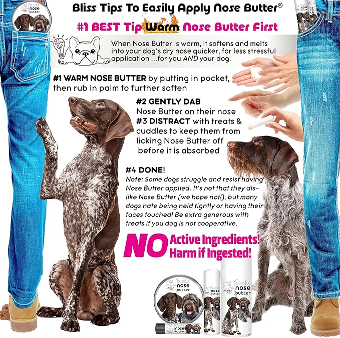 The Blissful Dog German Shorthaired Pointer Unscented Nose Butter - Dog Nose Butter, 16 Ounce