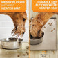 Neater Pet Brands Neater Mat - Waterproof Silicone Pet Bowls Mat - Protect Floors from Food & Water (19" x 12", Cappuccino)