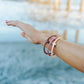 Rosewood Clay Infinity Cross Silicone Bracelet Set