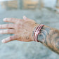 Rosewood Clay Infinity Cross Silicone Bracelet Set