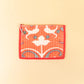 Quilted Velvet Flat Zipper Pouch with Vibrant Pattern