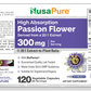 NusaPure Passion Flower 20:1 Extract, 300 mg, 120 Veggie Caps, Non-GMO, Bioperine, Extract Supplement
