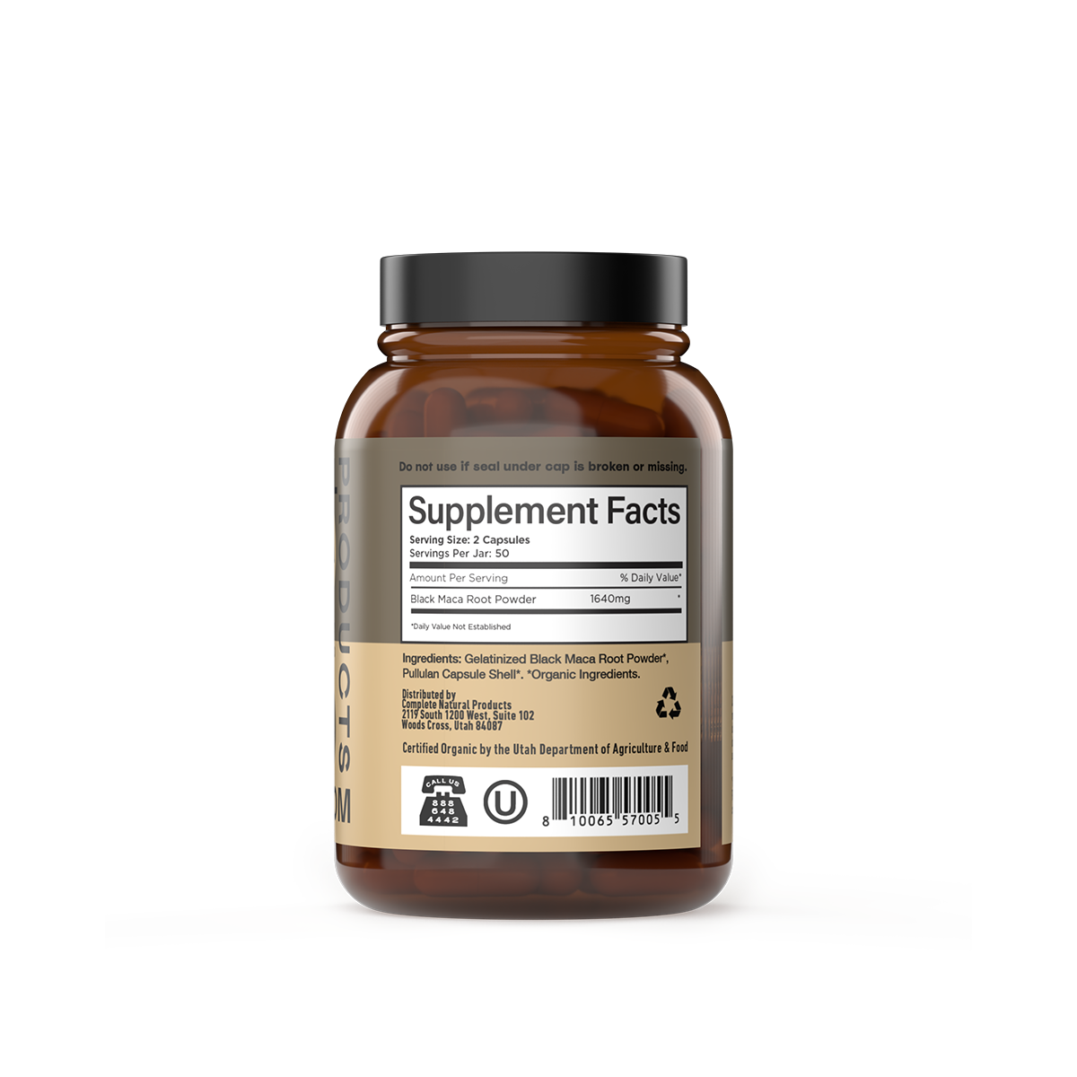 Organic Black Maca Root Capsules