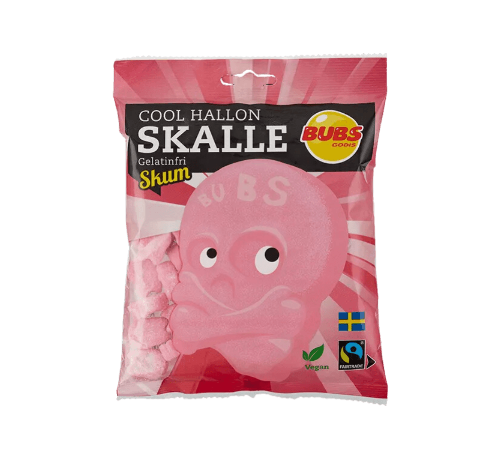 Bubs Swedish Candy Cool Hallonskalle - Skalle