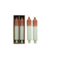 Camel & Mint Two-Tone Pleated Taper Candles | Set of 2