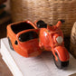 Ceramic Motorcycle with Sidecar Planter