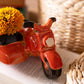 Ceramic Motorcycle with Sidecar Planter