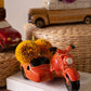Ceramic Motorcycle with Sidecar Planter