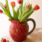 Red Ceramic Strawberry Pitcher