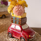 Red Ceramic Car with Luggage Planter