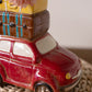 Red Ceramic Car with Luggage Planter