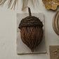 Hand-Woven Rattan Acorn Hanging Ornament