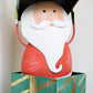 Painted Metal Santa with Christmas Gift Box